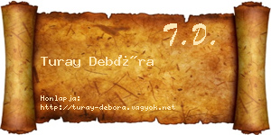 Turay Debóra névjegykártya